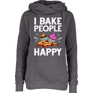 Funny Baker Gift For Women Food Cake Baking Pastry Chef Womens Funnel Neck Pullover Hood