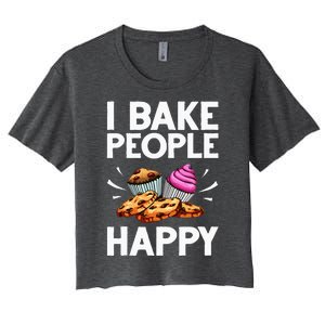 Funny Baker Gift For Women Food Cake Baking Pastry Chef Women's Crop Top Tee