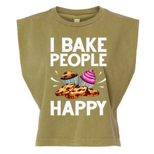 Funny Baker Gift For Women Food Cake Baking Pastry Chef Garment-Dyed Women's Muscle Tee