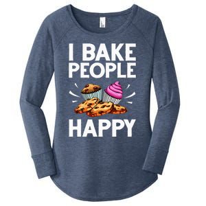 Funny Baker Gift For Women Food Cake Baking Pastry Chef Women's Perfect Tri Tunic Long Sleeve Shirt