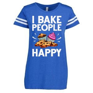 Funny Baker Gift For Women Food Cake Baking Pastry Chef Enza Ladies Jersey Football T-Shirt