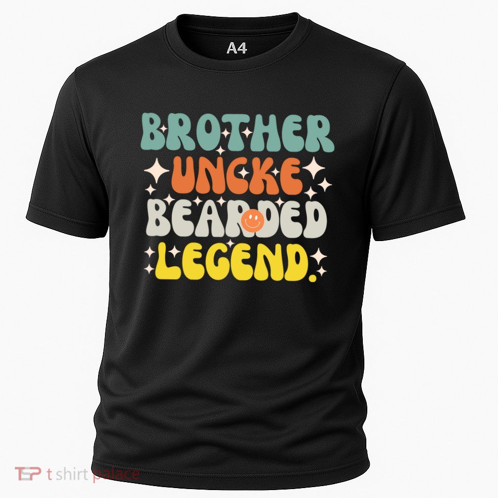 Funny Bearded Gift Brother Uncle Beard Legend Vintage Groovy Gift Performance Shirt