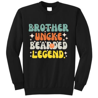 Funny Bearded Gift Brother Uncle Beard Legend Vintage Groovy Gift Sweatshirt