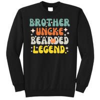 Funny Bearded Gift Brother Uncle Beard Legend Vintage Groovy Gift Sweatshirt