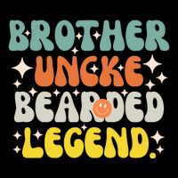 Funny Bearded Gift Brother Uncle Beard Legend Vintage Groovy Gift T-Shirt