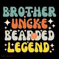 Funny Bearded Gift Brother Uncle Beard Legend Vintage Groovy Gift Tank Top