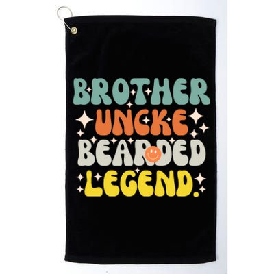 Funny Bearded Gift Brother Uncle Beard Legend Vintage Groovy Gift Platinum Collection Golf Towel