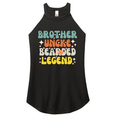 Funny Bearded Gift Brother Uncle Beard Legend Vintage Groovy Gift Women's Perfect Tri Rocker Tank