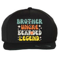 Funny Bearded Gift Brother Uncle Beard Legend Vintage Groovy Gift Wool Snapback Cap