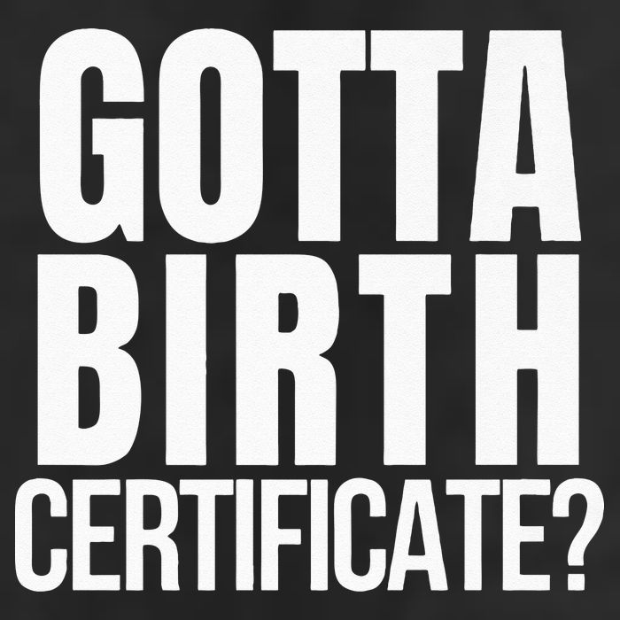Funny Baseball Gotta Birth Certificate Travel Ball 7 Panel Mesh Trucker Snapback Hat
