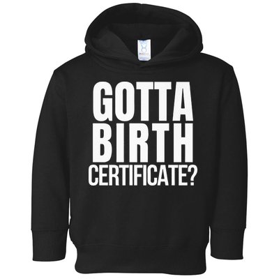 Funny Baseball Gotta Birth Certificate Travel Ball Toddler Hoodie
