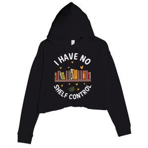 Funny Bookworm Gift Librarian Gift Book Crop Fleece Hoodie