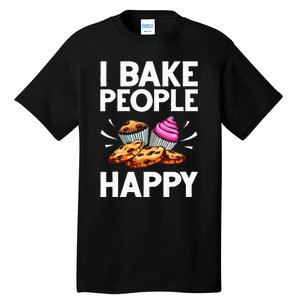 Funny Baker Gift For Men Women Food Cake Baking Pastry Chef Tall T-Shirt