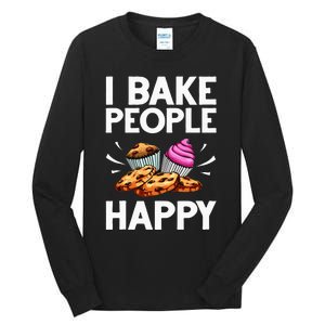 Funny Baker Gift For Men Women Food Cake Baking Pastry Chef Tall Long Sleeve T-Shirt