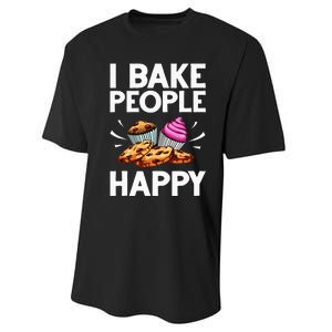 Funny Baker Gift For Men Women Food Cake Baking Pastry Chef Performance Sprint T-Shirt