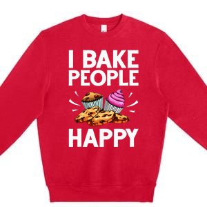 Funny Baker Gift For Men Women Food Cake Baking Pastry Chef Premium Crewneck Sweatshirt