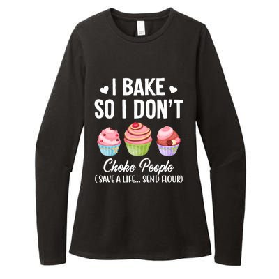 Funny Baking Gift I Bake So Funny I Don't Choke People Gift Womens CVC Long Sleeve Shirt