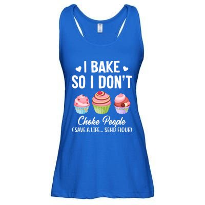 Funny Baking Gift I Bake So Funny I Don't Choke People Gift Ladies Essential Flowy Tank