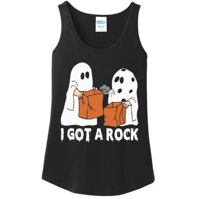 Funny Boo Ghost Scary I Got A Rock Halloween Ladies Essential Tank