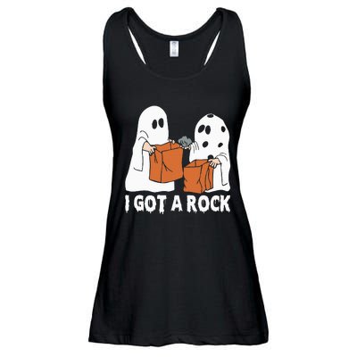 Funny Boo Ghost Scary I Got A Rock Halloween Ladies Essential Flowy Tank