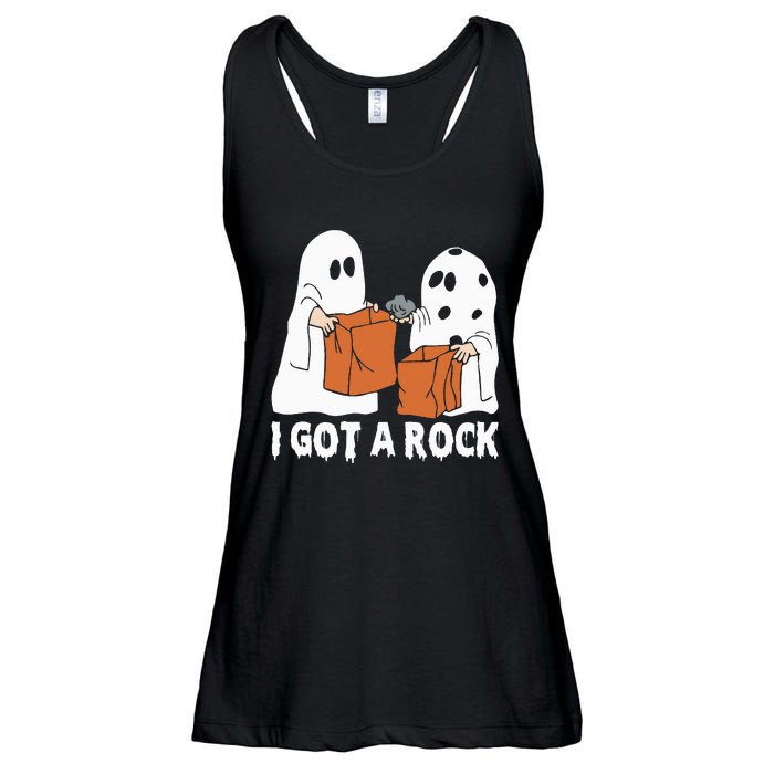 Funny Boo Ghost Scary I Got A Rock Halloween Ladies Essential Flowy Tank