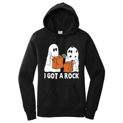 Funny Boo Ghost Scary I Got A Rock Halloween Women's Pullover Hoodie