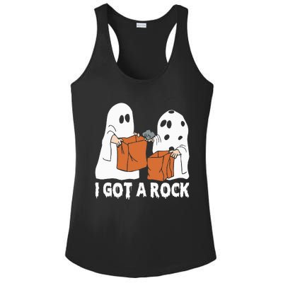 Funny Boo Ghost Scary I Got A Rock Halloween Ladies PosiCharge Competitor Racerback Tank