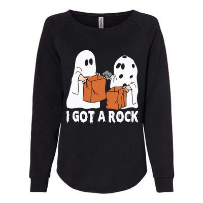 Funny Boo Ghost Scary I Got A Rock Halloween Womens California Wash Sweatshirt