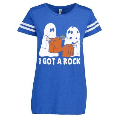 Funny Boo Ghost Scary I Got A Rock Halloween Enza Ladies Jersey Football T-Shirt