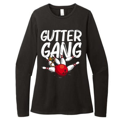 Funny Bowling Gift For Men Women Cool Funny Gutter Gang Bowlers Gift Womens CVC Long Sleeve Shirt