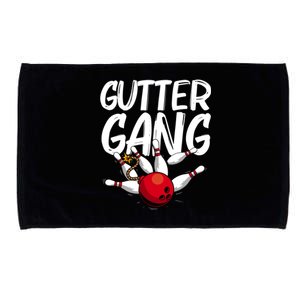 Funny Bowling Gift For Men Women Cool Funny Gutter Gang Bowlers Gift Microfiber Hand Towel