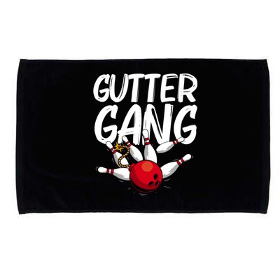 Funny Bowling Gift For Men Women Cool Funny Gutter Gang Bowlers Gift Microfiber Hand Towel