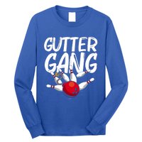 Funny Bowling Gift For Men Women Cool Funny Gutter Gang Bowlers Gift Long Sleeve Shirt