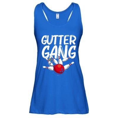 Funny Bowling Gift For Men Women Cool Funny Gutter Gang Bowlers Gift Ladies Essential Flowy Tank