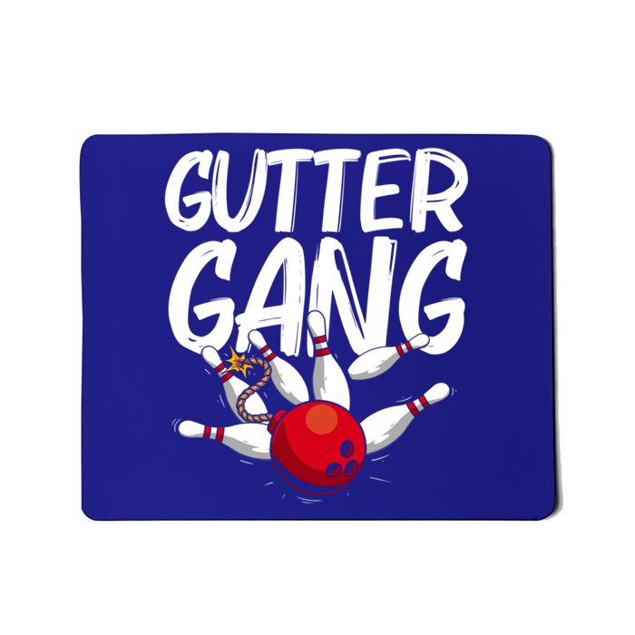 Funny Bowling Gift For Men Women Cool Funny Gutter Gang Bowlers Gift Mousepad