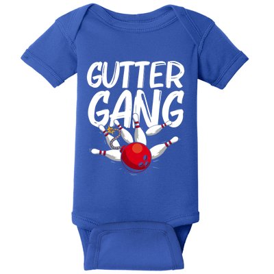 Funny Bowling Gift For Men Women Cool Funny Gutter Gang Bowlers Gift Baby Bodysuit