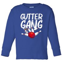 Funny Bowling Gift For Men Women Cool Funny Gutter Gang Bowlers Gift Toddler Long Sleeve Shirt