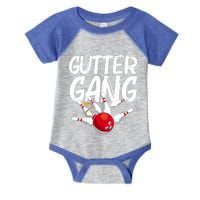 Funny Bowling Gift For Men Women Cool Funny Gutter Gang Bowlers Gift Infant Baby Jersey Bodysuit