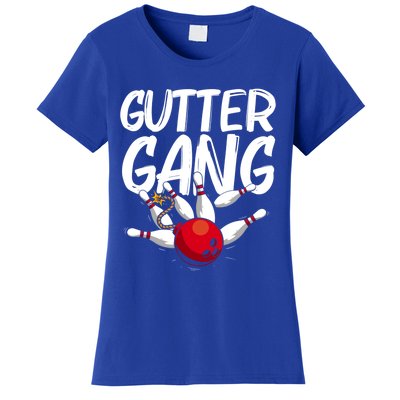 Funny Bowling Gift For Men Women Cool Funny Gutter Gang Bowlers Gift Women's T-Shirt