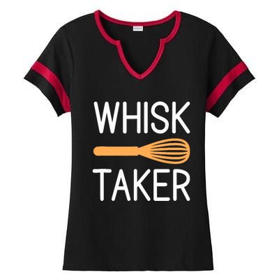 Funny Bakery Gag Baker Whisk Taker Baking Lover Pastry Chef Ladies Halftime Notch Neck Tee