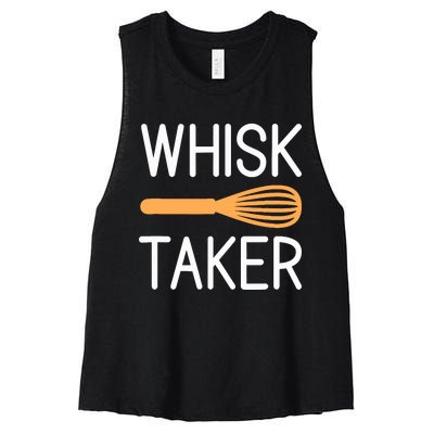 Funny Bakery Gag Baker Whisk Taker Baking Lover Pastry Chef Women's Racerback Cropped Tank