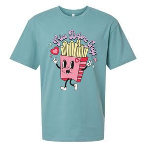 Fries Before Guys Teenage Girls Dating Valentine's Day Gifts  Sueded Cloud Jersey T-Shirt