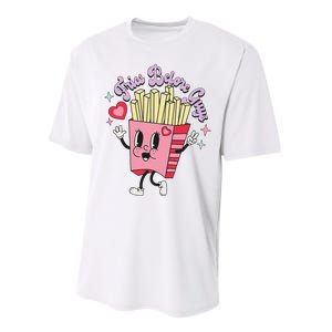 Fries Before Guys Teenage Girls Dating Valentine's Day Gifts  Performance Sprint T-Shirt