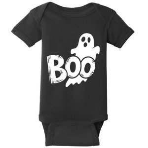 Funny Boo Ghost Retro Halloween Costume Baby Bodysuit