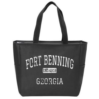 Fort Benning Georgia GA Vintage Zip Tote Bag