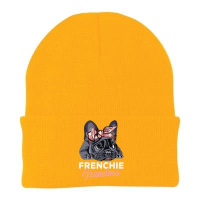 French Bulldog Grandma Frenchie Dog Funny Womens Knit Cap Winter Beanie