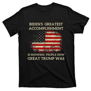 Funny BidenS Greatest Accomplishment Is Showing Trump 2024 T-Shirt