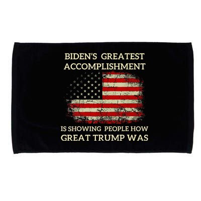 Funny BidenS Greatest Accomplishment Is Showing Trump 2024 Microfiber Hand Towel