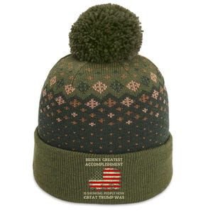 Funny BidenS Greatest Accomplishment Is Showing Trump 2024 The Baniff Cuffed Pom Beanie