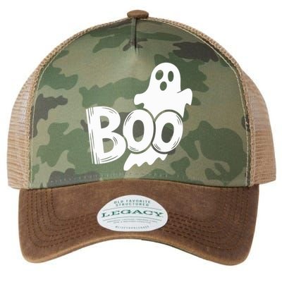 Funny Boo Ghost Retro Halloween Costume Legacy Tie Dye Trucker Hat